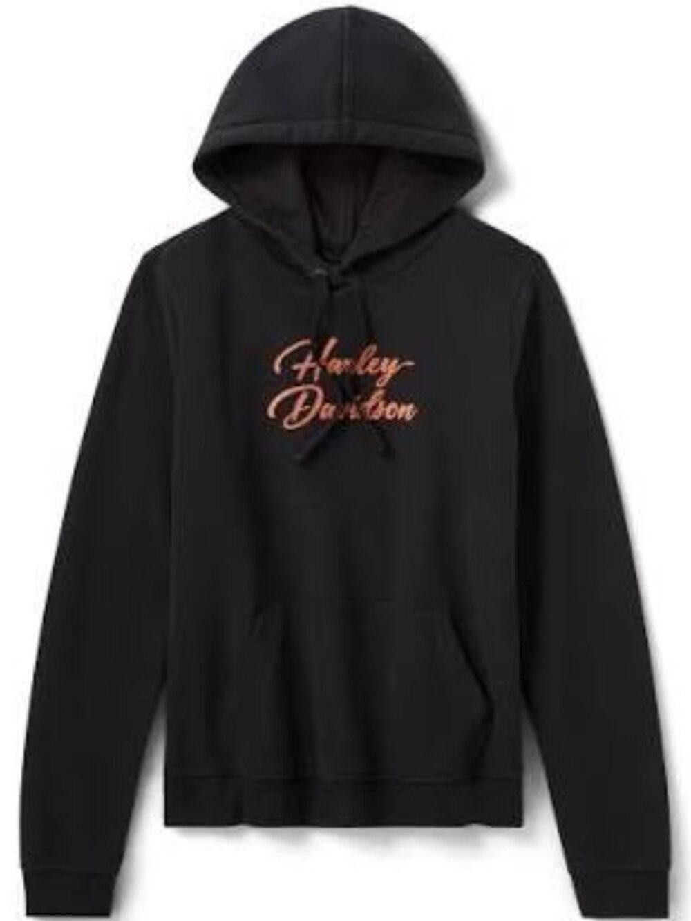 Women's Harley-Davidson Black Hoodie with Orange Bling - Picture 2 of 3